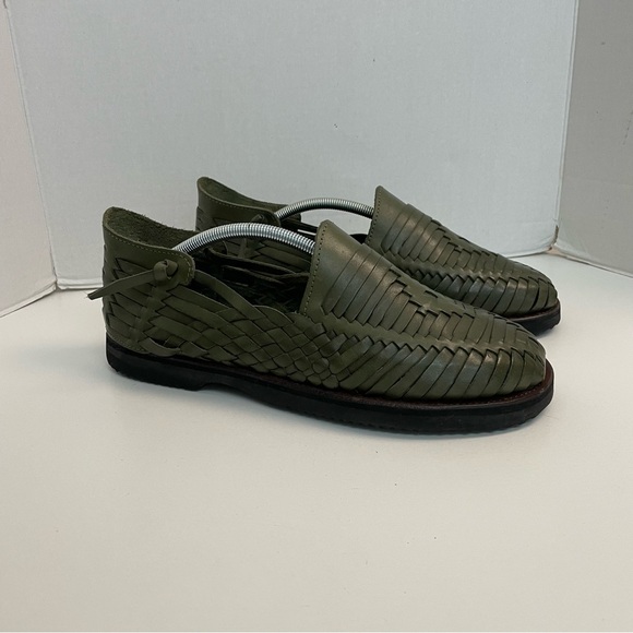 Epiritu Sandals Selva Classics Huarache Weaved Leather Handmade Olive Army Green - Picture 1 of 12